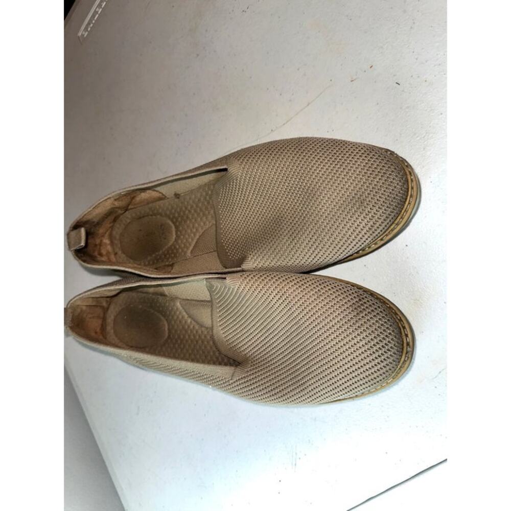 Beige Woven Canvas Slip-On Shoes
